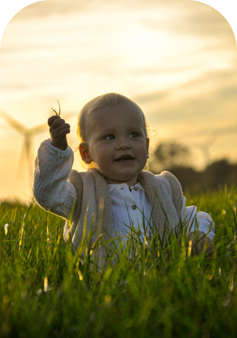Closeup kind in gras