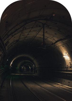 Tunnel met tramspoor